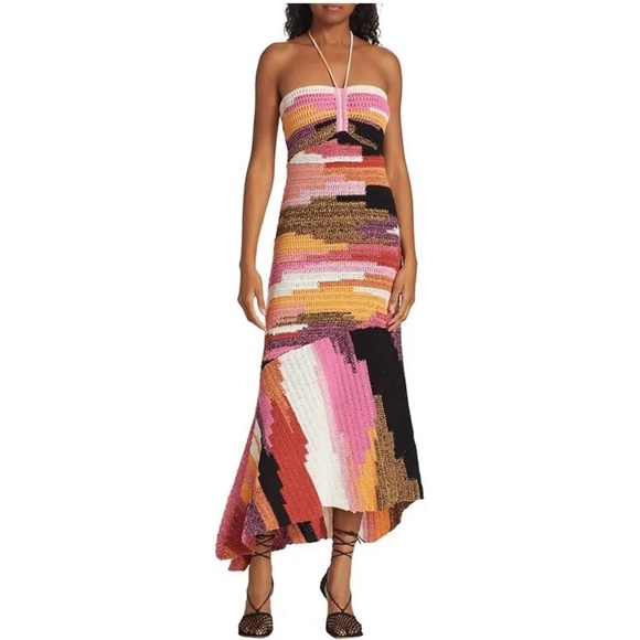 A. L.C. 100% cotton Nova Crochet Midi-Dress - Sedona Blossom NEW - Picture 3 of 13